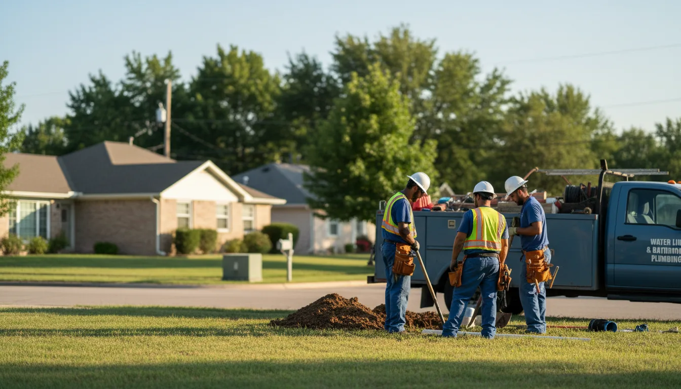 Residential water line and bathroom plumbing service in Sterling, PA